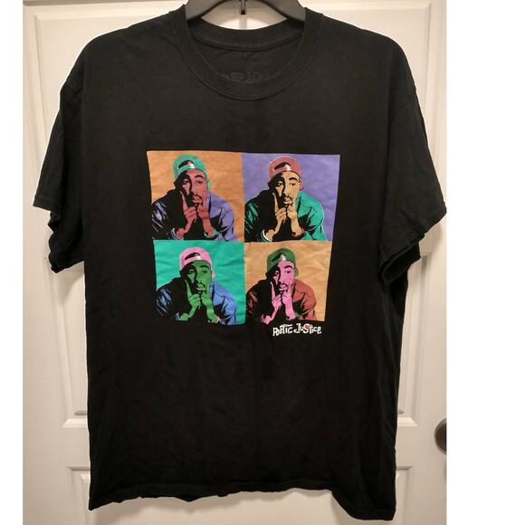 Tupac Poetic Justice T-Shirt. Men's Large. Black. - Picture 2 of 6
